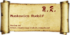 Muskovics Rudolf névjegykártya